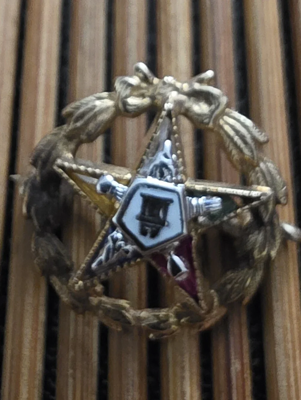 10k Eastern Star Yellow Gold Pin (Vintage)